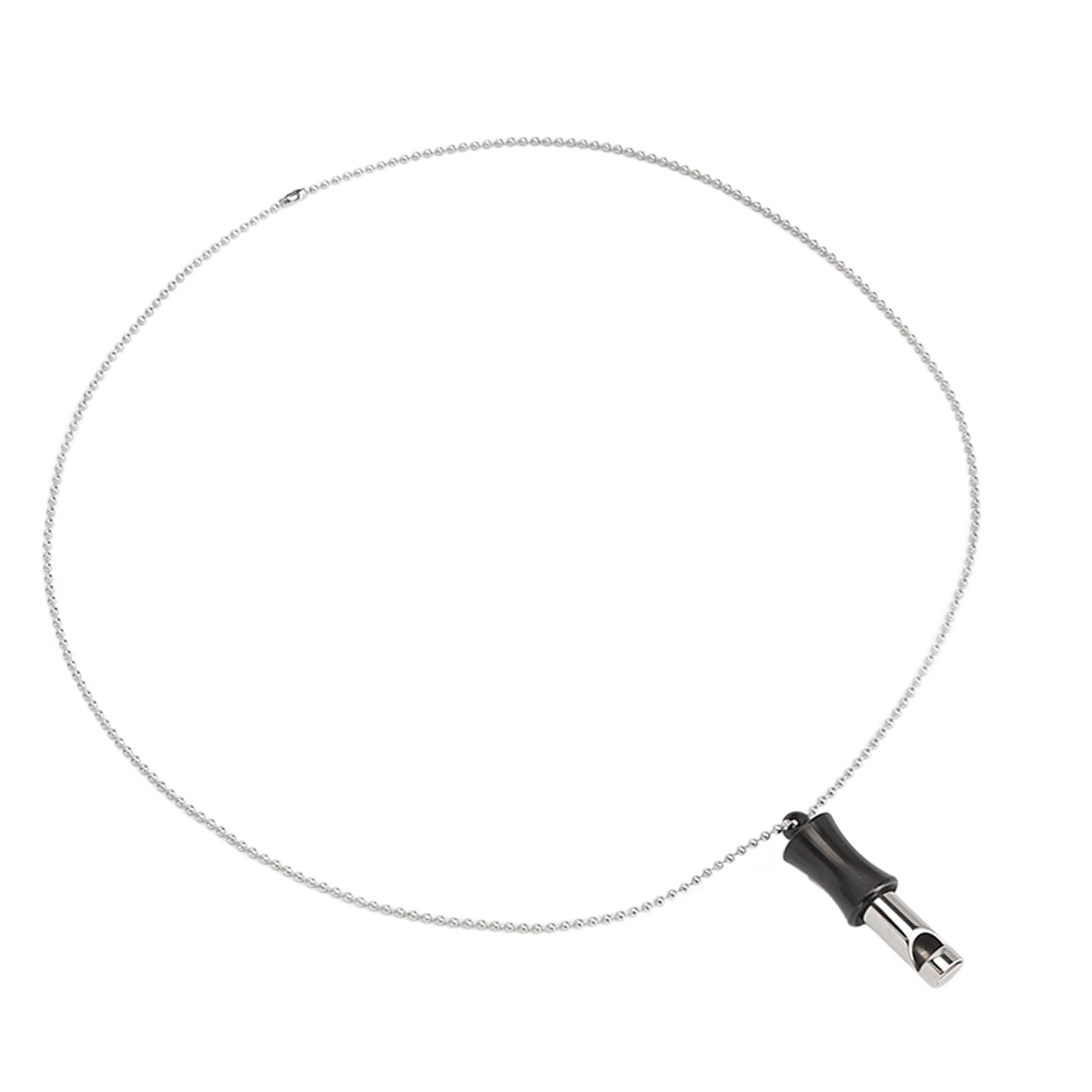 

Ожерелье для дыхания от тревоги для расслабления, успокоения, инструмент для дыхательных упражнений, стальное, выдувное, для медитации чёрный