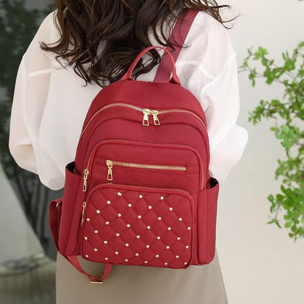 Casual Classic Vintage Backpack Multiple Pockets Elegant Women Backpack Adjustable Straps Travel Bag School Use