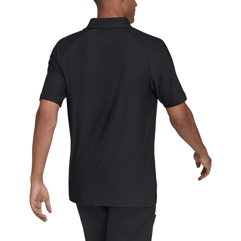 Adidas Polo Shirts Men's Black Crew Neck Moderate Straight Fit GS4865