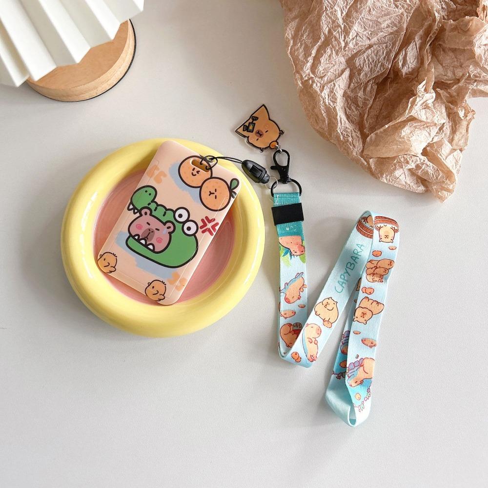 ABS Cartoon Card Case Plastic Bus Card Cover Printed Capybara Card Holder  Protective Card