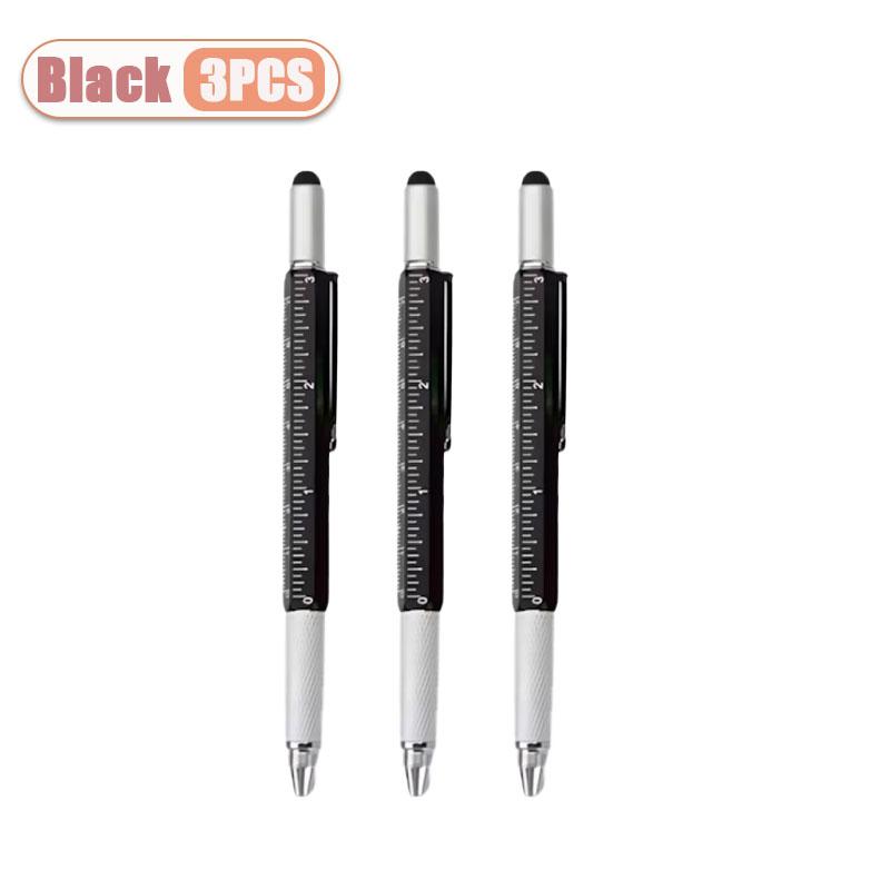 6 in 1 Multi Level Pen Stylus Multi Tool Pen with Touch Screen Caliper Level and Screwdriver Office Tool Creative Stationery