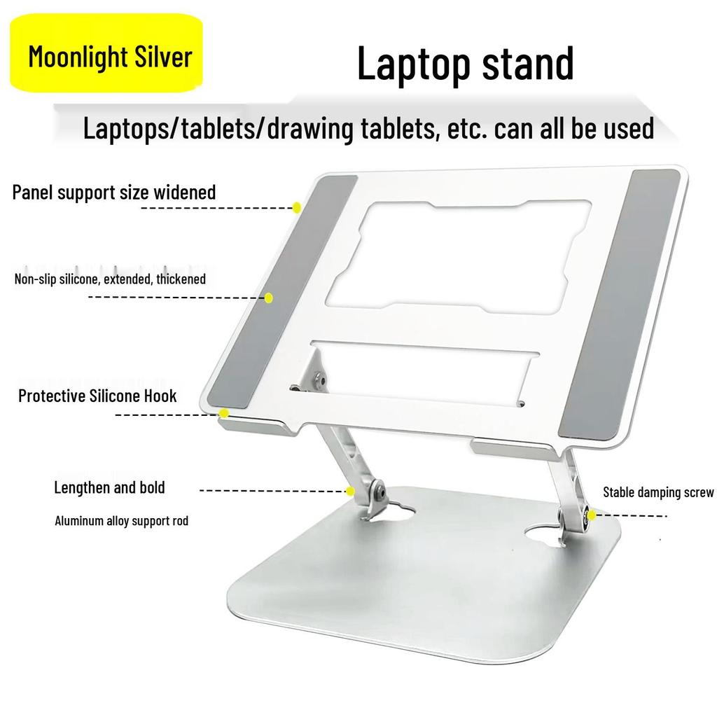 Adjustable Portable Laptop Stand with Rotating Heightening Cooling Feature