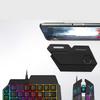 RGB One Handed Gaming Keyboard and Mouse Combo Keyboard Mouse Converter Adjustable Phone Stand 4 in 