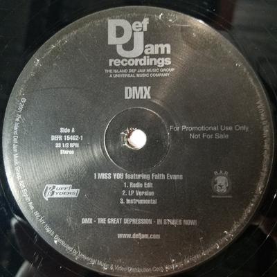 12inch Record DMX - I Miss You / Number 11 3145888741PROMO Def Jam Recordi 2001 US Rap & Hip-Hop/R&B Used