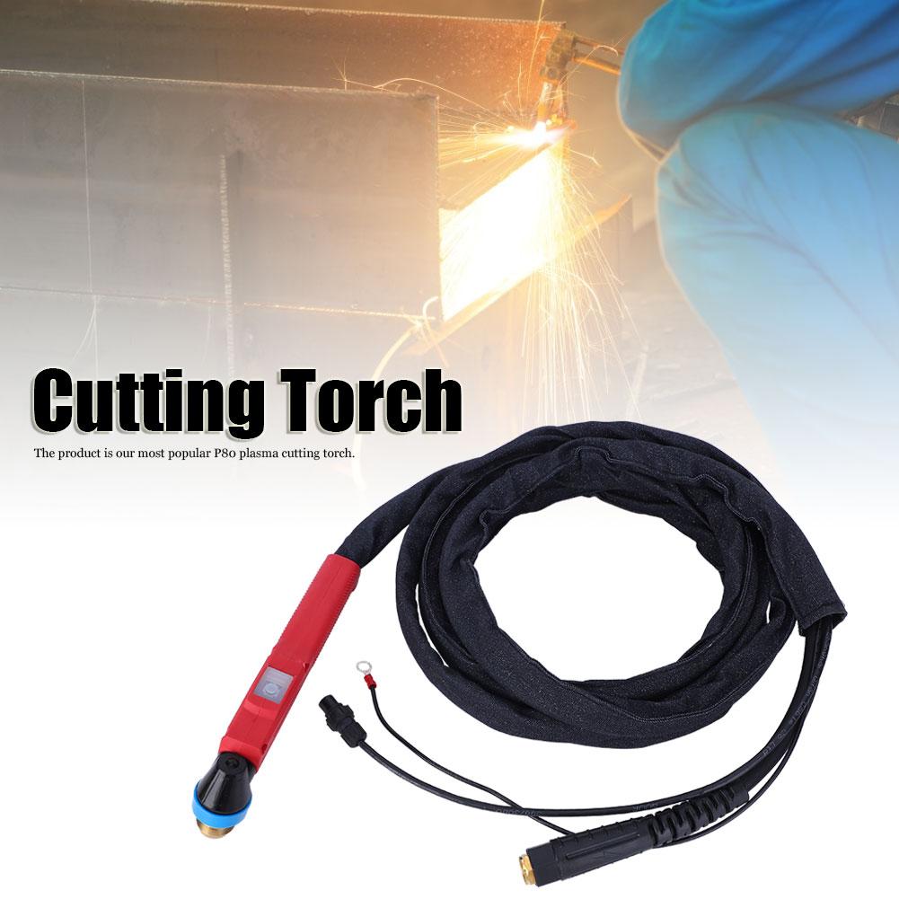 Pistol de tăiere cu plasmă invertor, 4 metri, cablu de 13 picioare, torță de tăiere 80A P80