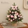 Mini Christmas Tree Set - Desktop PVC Xmas Tree with Lights, Eco-Friendly Decor,  Christmas Ornaments