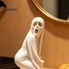 Ghost Figurine Funny Halloween Booty Figurine, 3D Printed Quirky Statue, Whimsical Home Ornament Hilarious Desktop Decoration for Office Tabletop