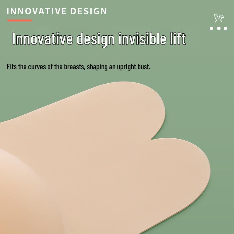 Silicone Invisible Seamless Push-Up Bunny Ears: Ultra-Thin Anti-Sagging Breast Lift Nipple Covers