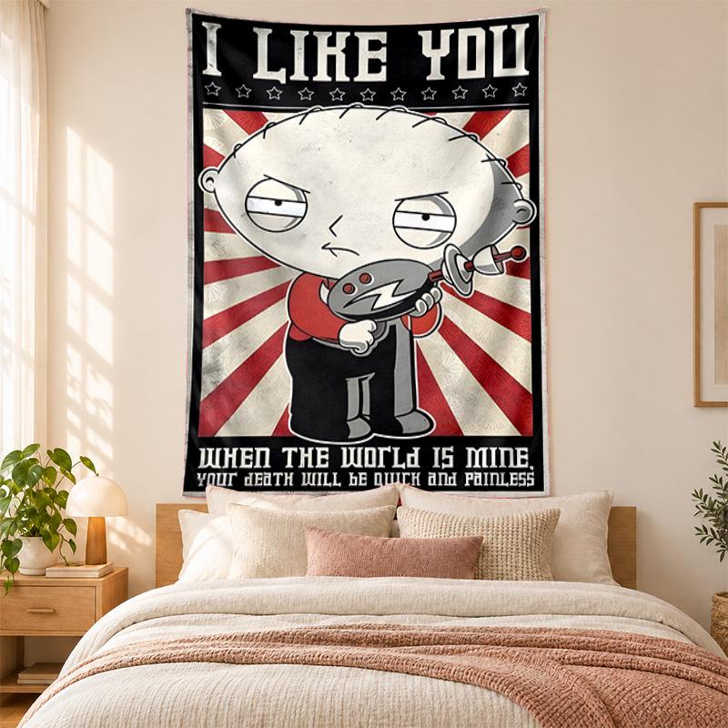 Family Guy Tapestry Highquality for Decorating Living Room Bedroom Dorm Walls Ideal As Bedroom Wallart Orholiday Gift