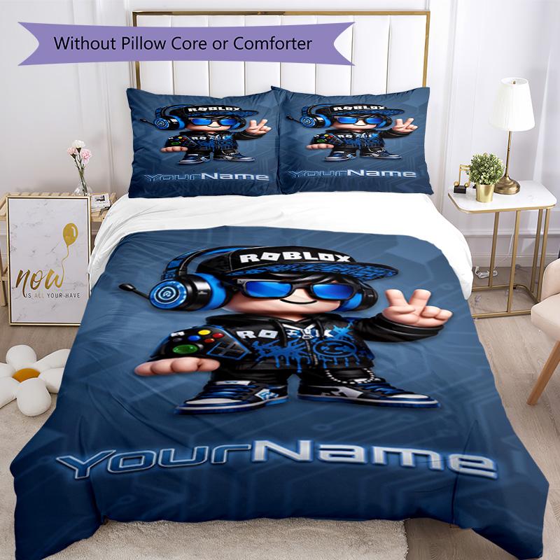 Roblox 360 Customize your name Bedding Set Breathable Duvet Cover with Pillowcases Home Decoration Birthday Gift