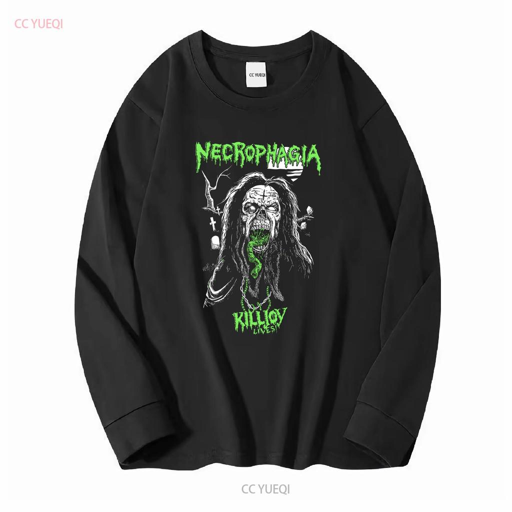 Necrophagia Band Lives T Shirt Classic Black S 5XL QE127 vintage Washed Comfortable Slightly Versatile Soft fashion homme