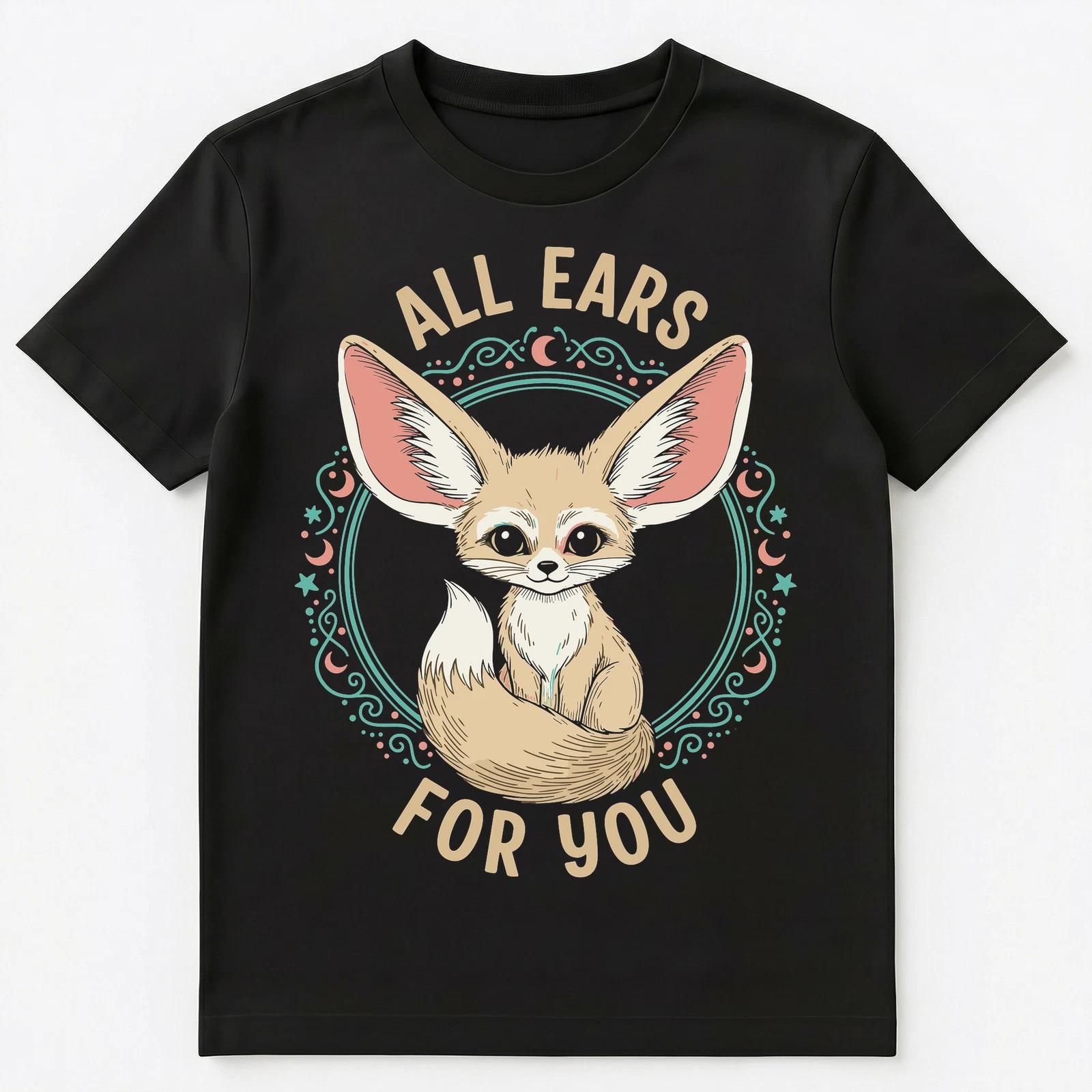 

Adorable Fox Listening Positivity Artwork Unisex T-Shirt L