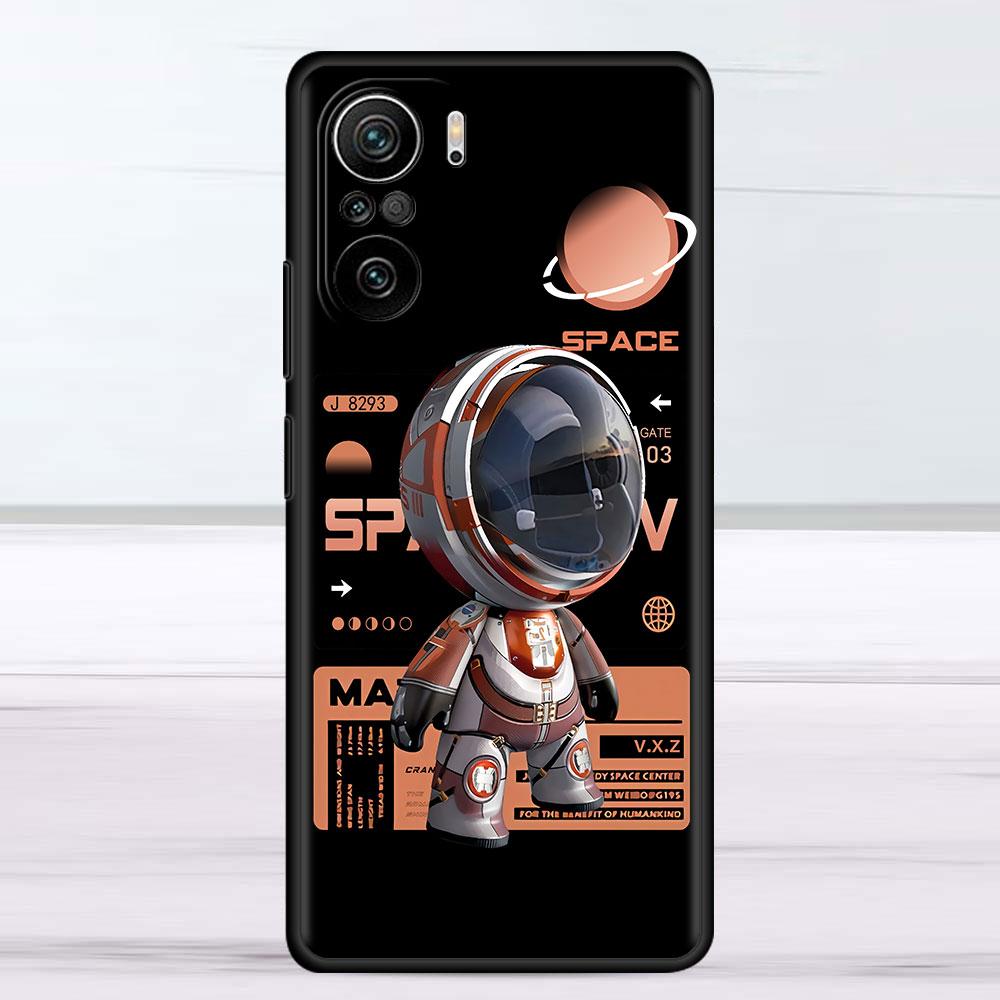 

Чехол для Xiaomi Redmi Note 11 10 9 Pro K40 10S 9S 9A 9C Чехол для телефона 9T 8 8T 7 11T Силиконовый чехол Милый астронавт Ручной шнурок Redmi Note 11S