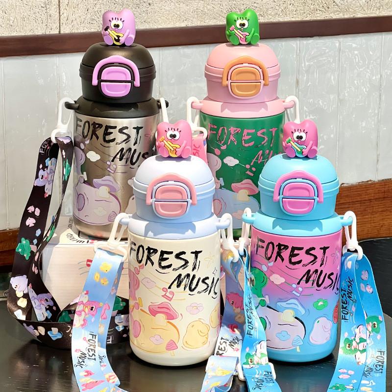 Childrens Insulated Water Bottle With Stainless Steel And Leakproof Lock