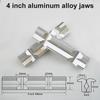 CNC Milling Steel Vise with Aluminum Alloy Jaws for Pipe Clamping 4 Inch