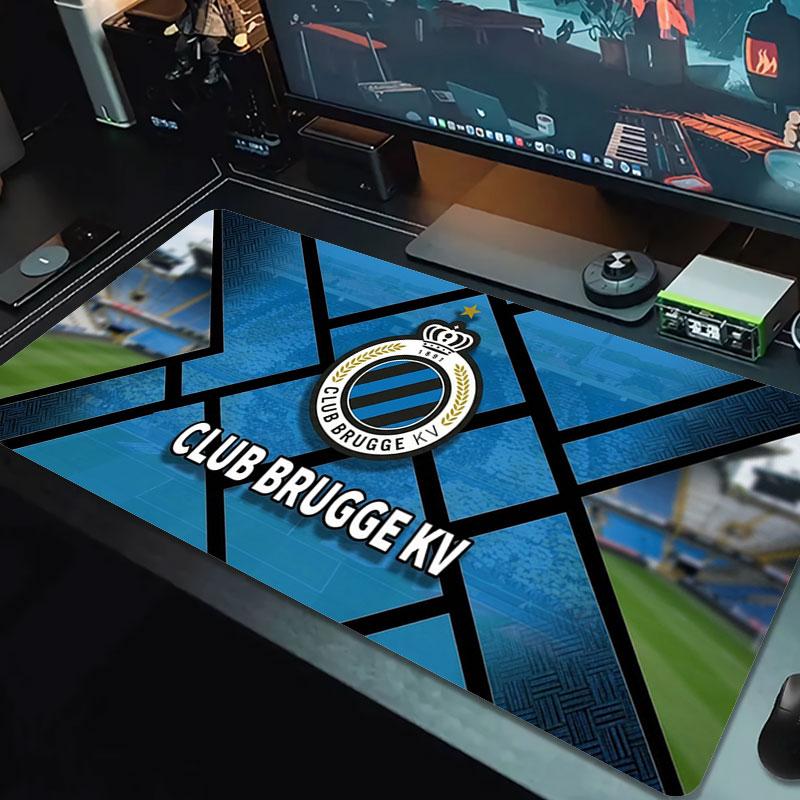 Club Brugge KV Logo Large Size Mouse Pad Large Gaming Table Cushion Non-slip Laptop Tablet Big Mousepad XXL Mat Mini PC Playmat With Lock Edge