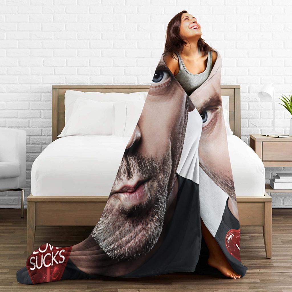 Dr House MD Flannel Blanket Soft Durable Bedding Throws for Couch Chair Picnic Aesthetic Bedspread Sofa Bed Cover