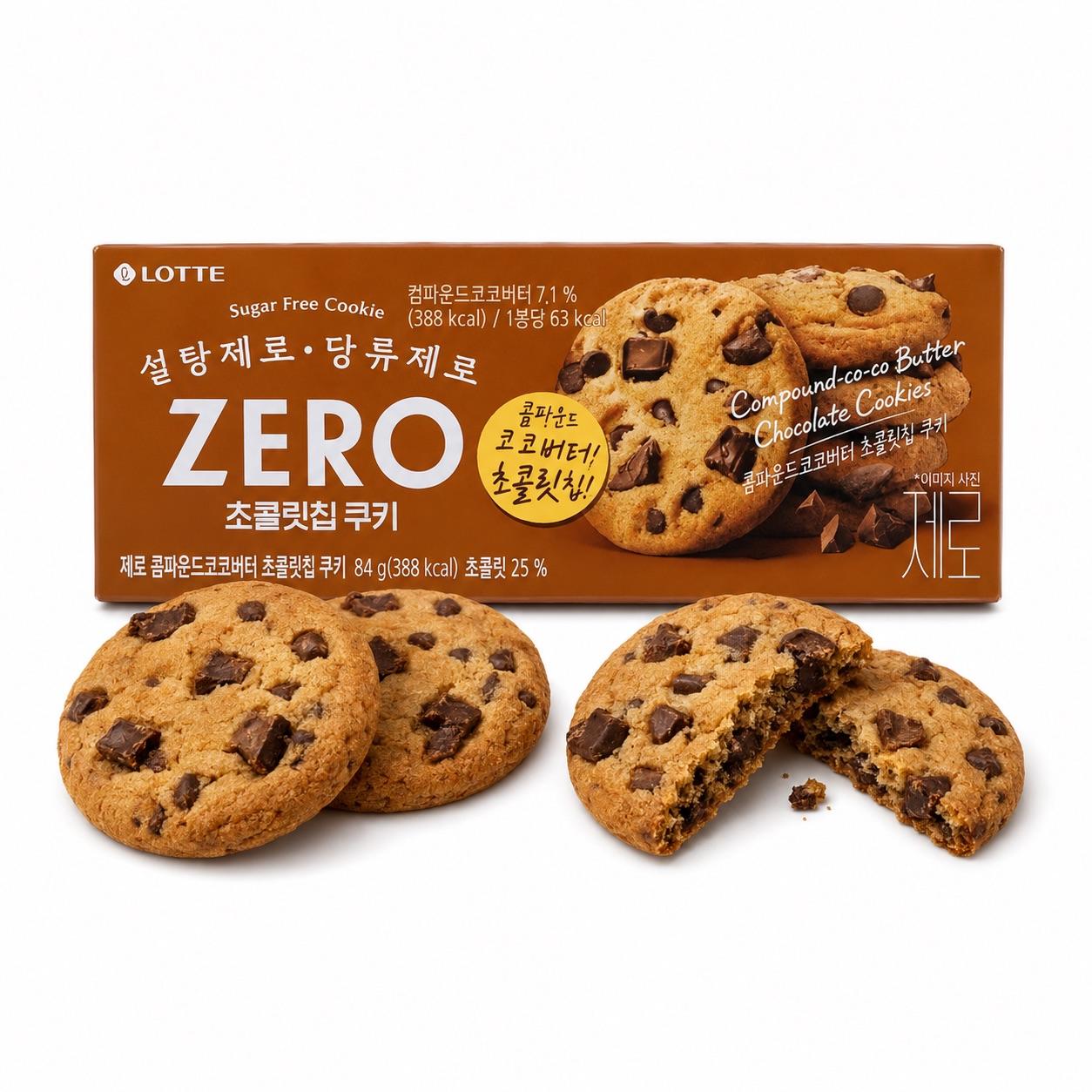 Lotte ZERO Compound‑co‑co Butter Chocolate Cookies 84g Chocolate Cookies 84g