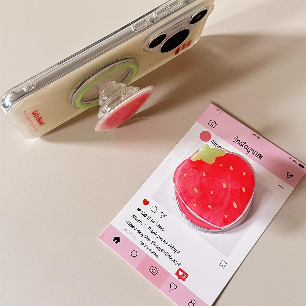 Cute Red Strawberry Magnetic Holder Griptok Phone Stand Holder Support