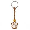 Crystal Stone Holder Hanging-Ornaments Keychain Adjustable Bag Charm Decors Cord Empty Stone Holder Keychain