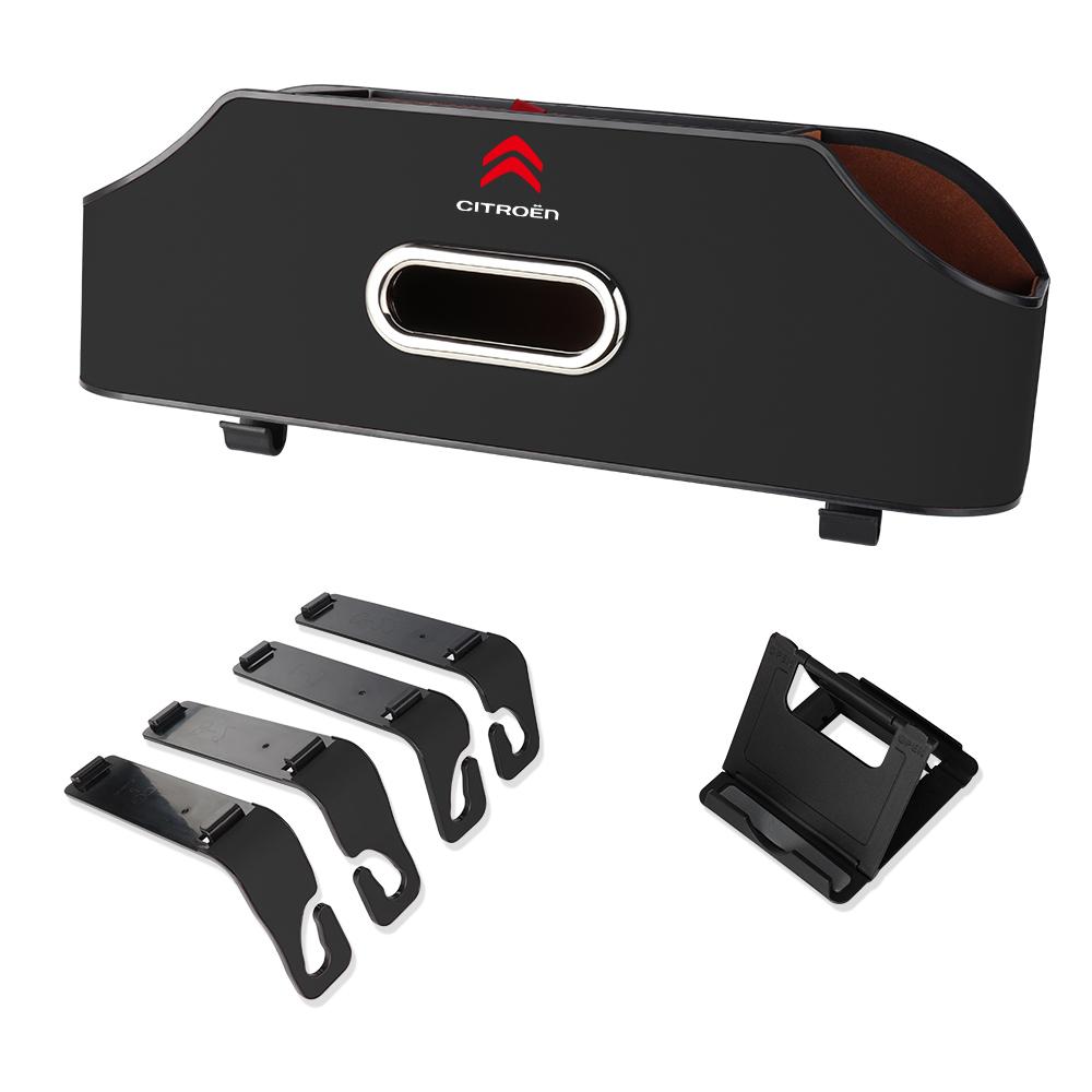 

Car Tissue Box Cup Holder Backseat Seat Back Storage Multifunctional Bag For Citroen C1 C3 C4 C4L C5 C6 VTS C-ELYSEE Berlingo