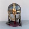 Gjermundbu Wikingerhelm Angelsachsen Mittelalterlicher Helm Mit Kettenhemd Holzständer