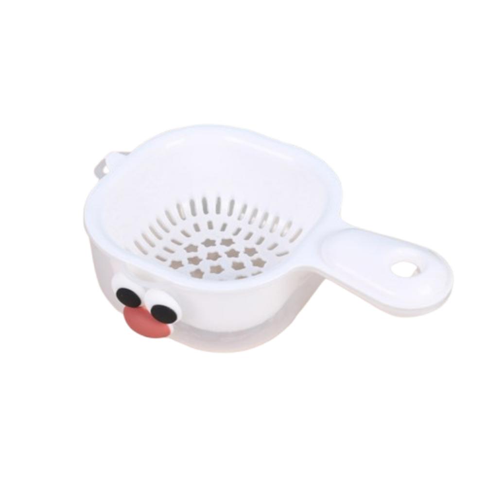 Cute Drain Basket 2 in 1 Vegetable Storage Basket Multipurpose Drainage Bowl Wash Fruit