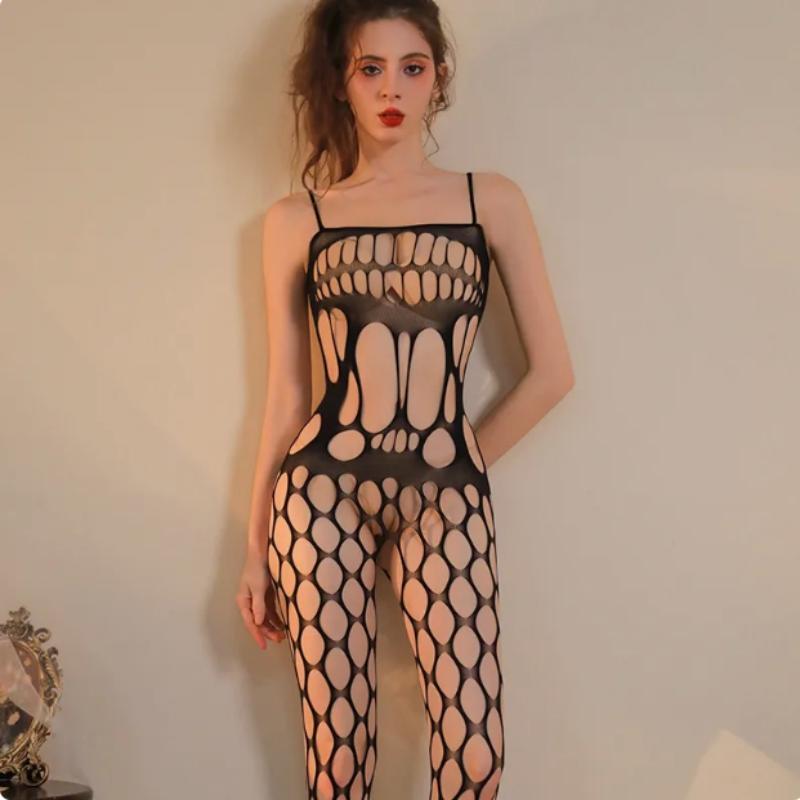 Porno Lingerie Set Call Of The Night Bodystockings Sexy Item Girl BodySuit Crotchless  Transparent Costume Adult Womens Clothing