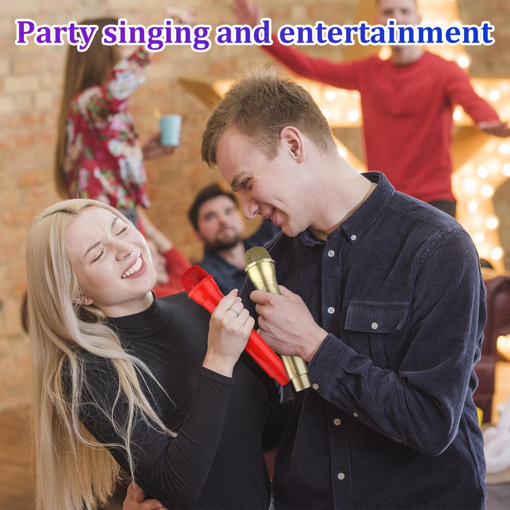 4 Pieces Microphone Prop Play Plastic Toy Microphone Fake Microphone Prop Simulate Speech Practice Plastic Microphone Plastic Fa