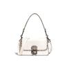 Soft Tabby 26 Snake Skin Detail Soft Tiger Stripe Leather Crossbody Bag Women Bags Pink White C5263-V5CHK