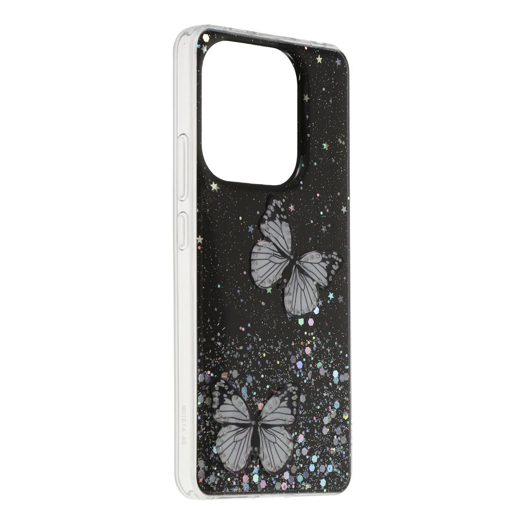 For Xiaomi Redmi Note 14 4G (163.25mm) Case Epoxy PVC Butterfly TPU Aesthetics Phone Cover