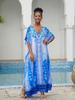 European-American Cotton Loose Beach Long Robe Cover-Up Dress