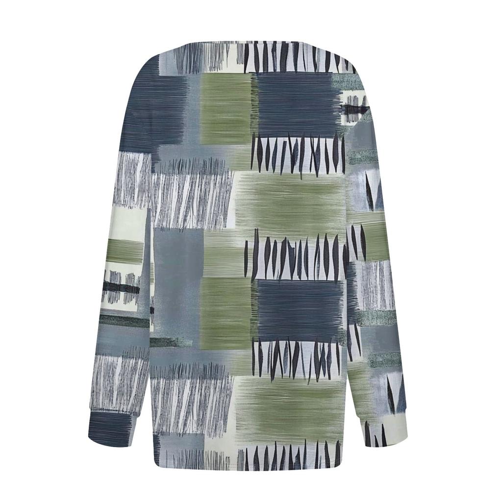 Women's T Shirt Tee Button Long Sleeve Daily Weekend Fashion Basic V- Neck Regular Top