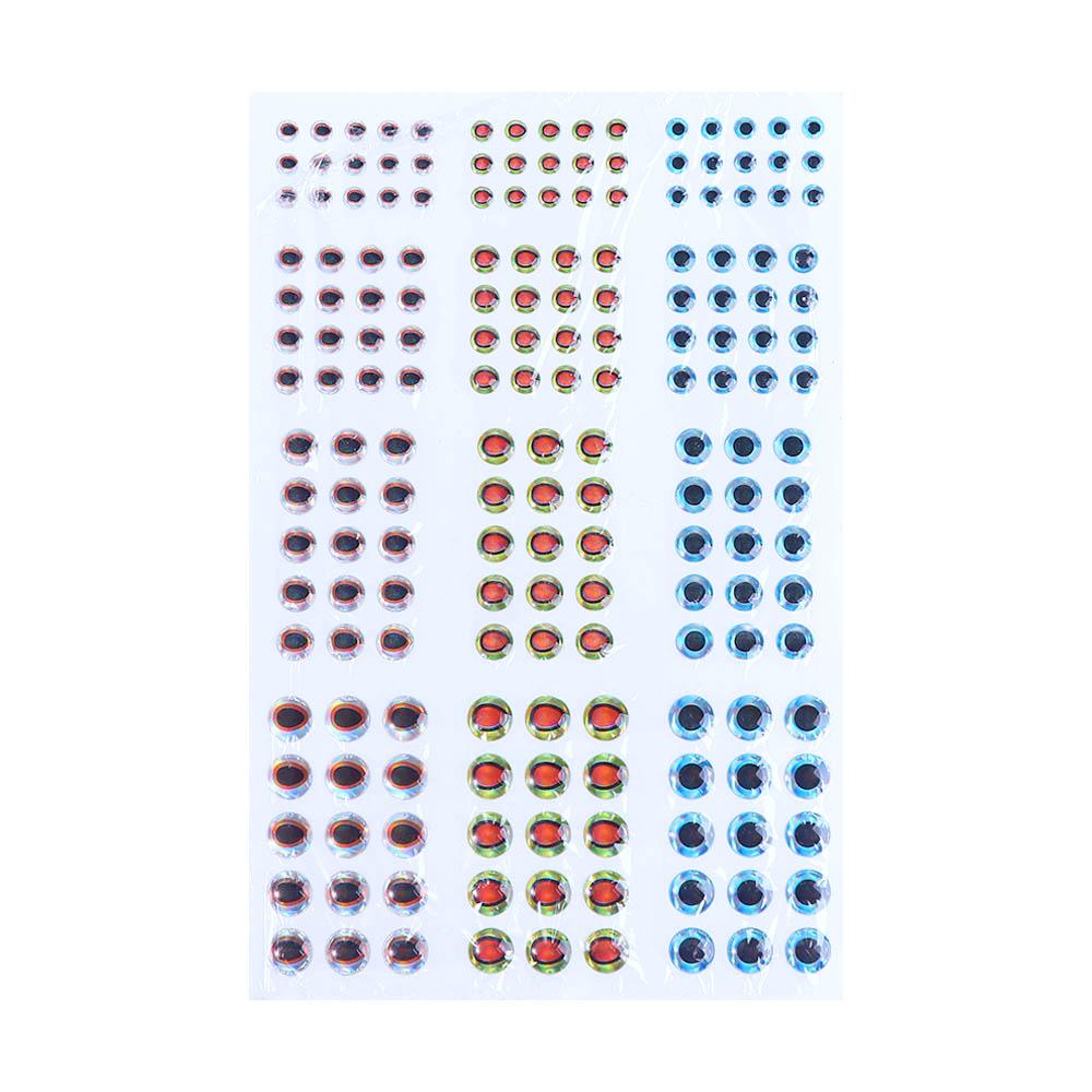 183 Peças Adesivo de Olhos para Pesca DIY Olho Simulação Pesca com Mosca Olhos 3D de Peixe Isca Olhos de Peixe Olhos de Isca de Pesca Olhos Artificiais de Peixe