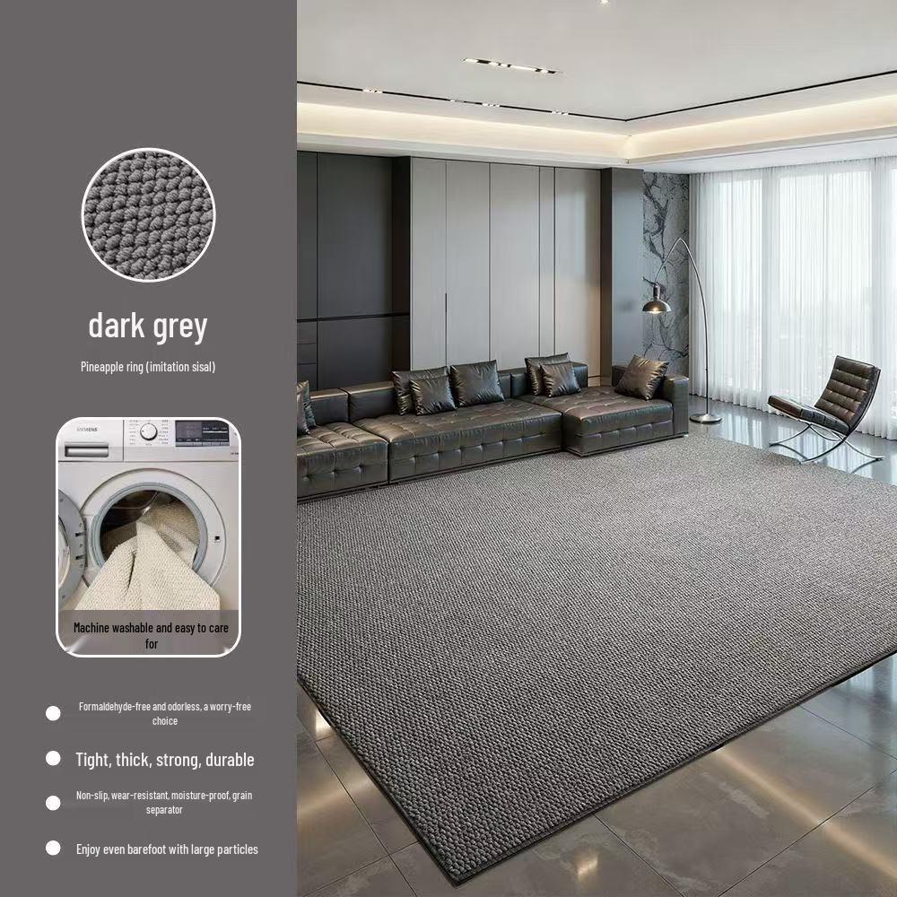 Non-Slip Faux Jute Entrance Rug - Thick, Wear-Resistant, Easy-to-Clean, Foldable, and Cuttable