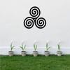 Celtic Knot Iron Wall Art Heavy Duty Metal Mural Black White Outdoor Decoration Gift