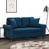 VidaXL Decorative Cushions 2 Pcs Blue 40x40 Cm Velvet 349494