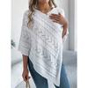 Women's Oversized Sweatshirt Top Casual Solid-Colour Cable-Knit Oversized Cape Cardigan Women's Knitted Sweater