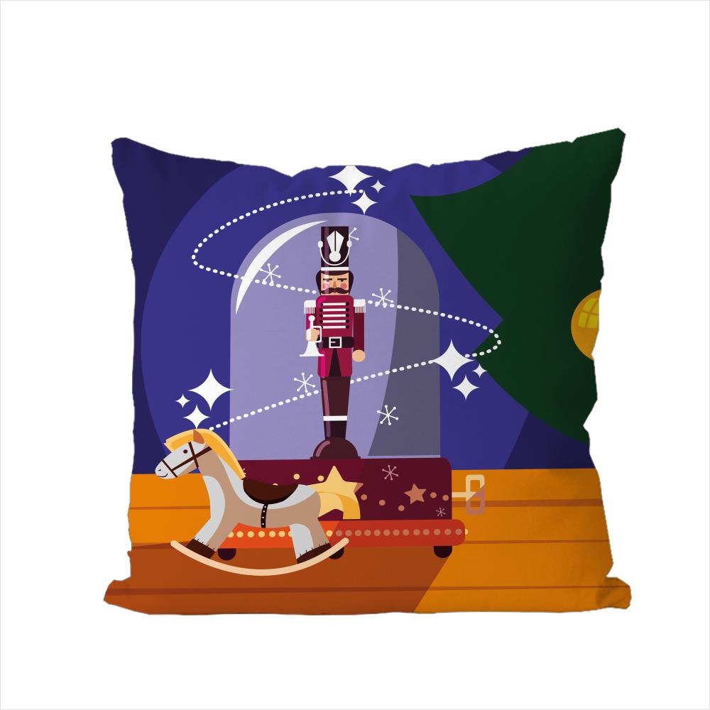 Nutcracker Soldier Pillow Case For Car Sofa Decorative Home Doublesided Print Plush Square Throw Pillow Cushion Cover