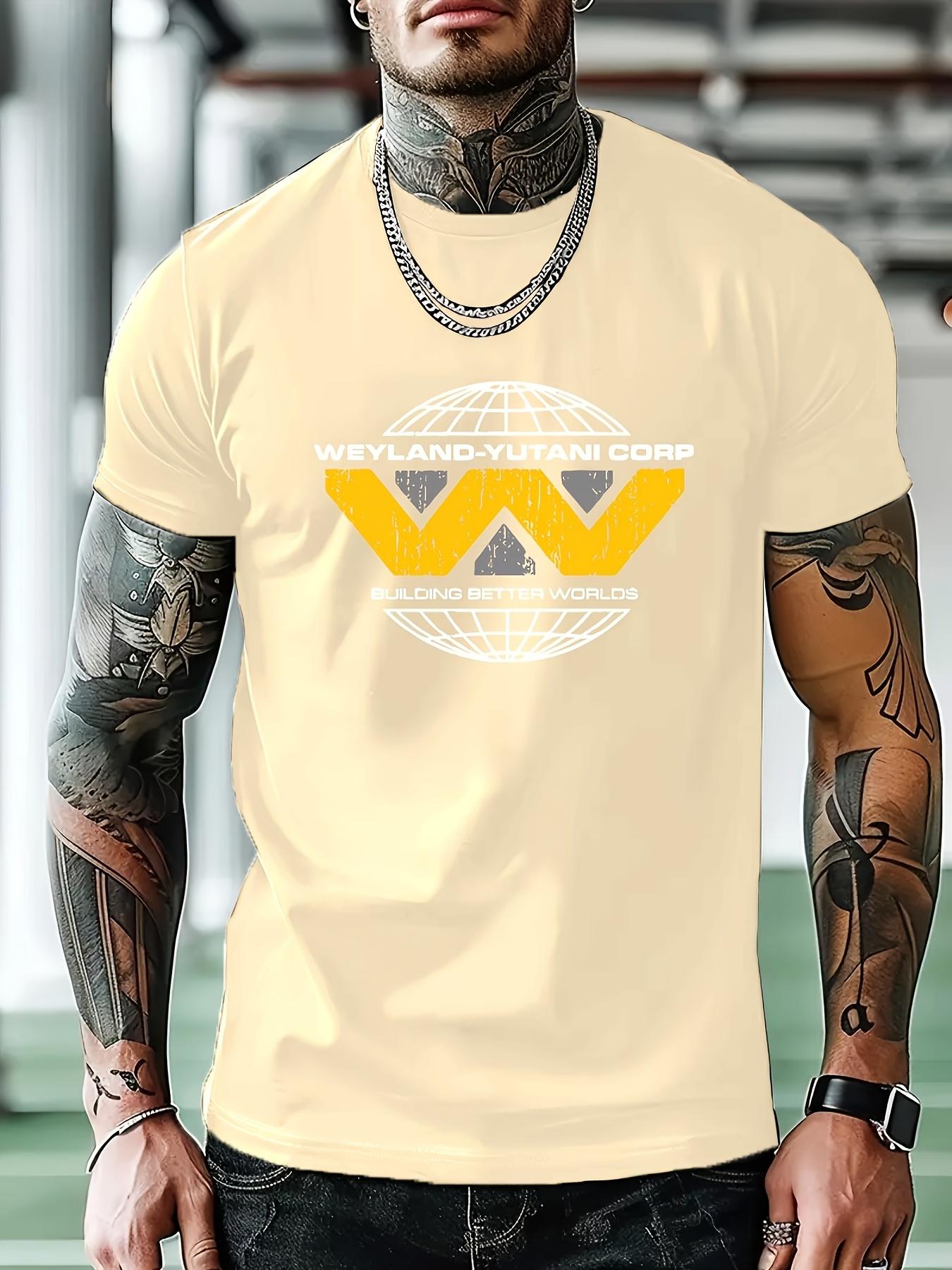 Casual Athletic T-shirt with  WEYLAND-YUTANI CORP  Graphic Print XXXXL