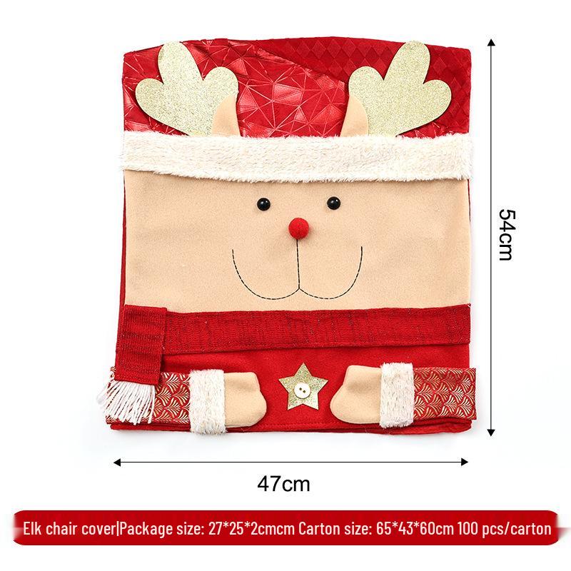 Santa Claus Red Chair Covers for Christmas Dining Room