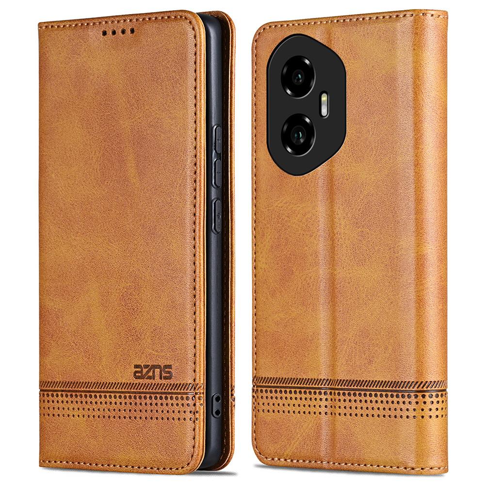 AZNS Für Honor 300 Hülle Rindsleder Textur PU Leder Brieftasche Handyhülle