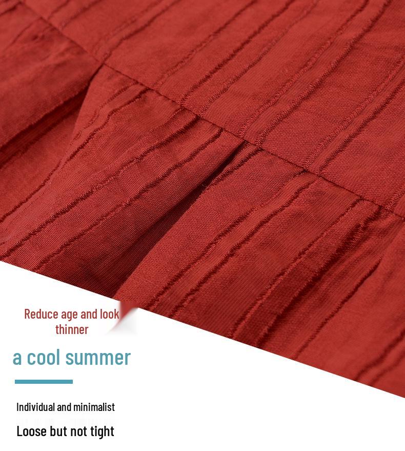 Tencel Kurzarm Oberteil im chinesischen Stil für Frauen mittleren Alters - 2025 Sommer Zweiteiler