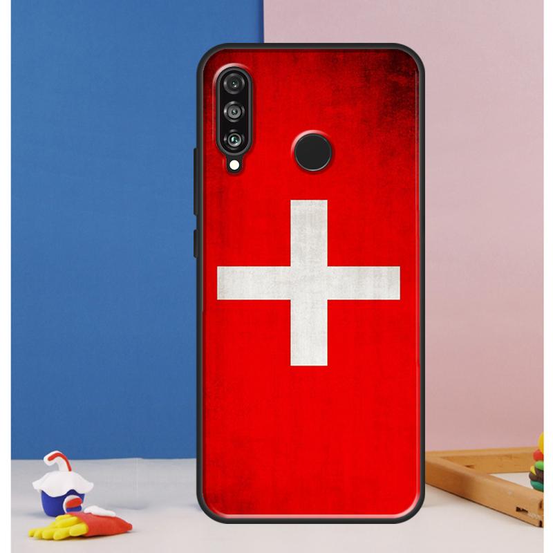 Switzerland Swiss Flag Case For Huawei Nova Y70 Y60 Y90 Y61 Y91 Y72 Y73 12s 12i 11i 8i 9 10 SE P30 P40 Lite P60 Pro