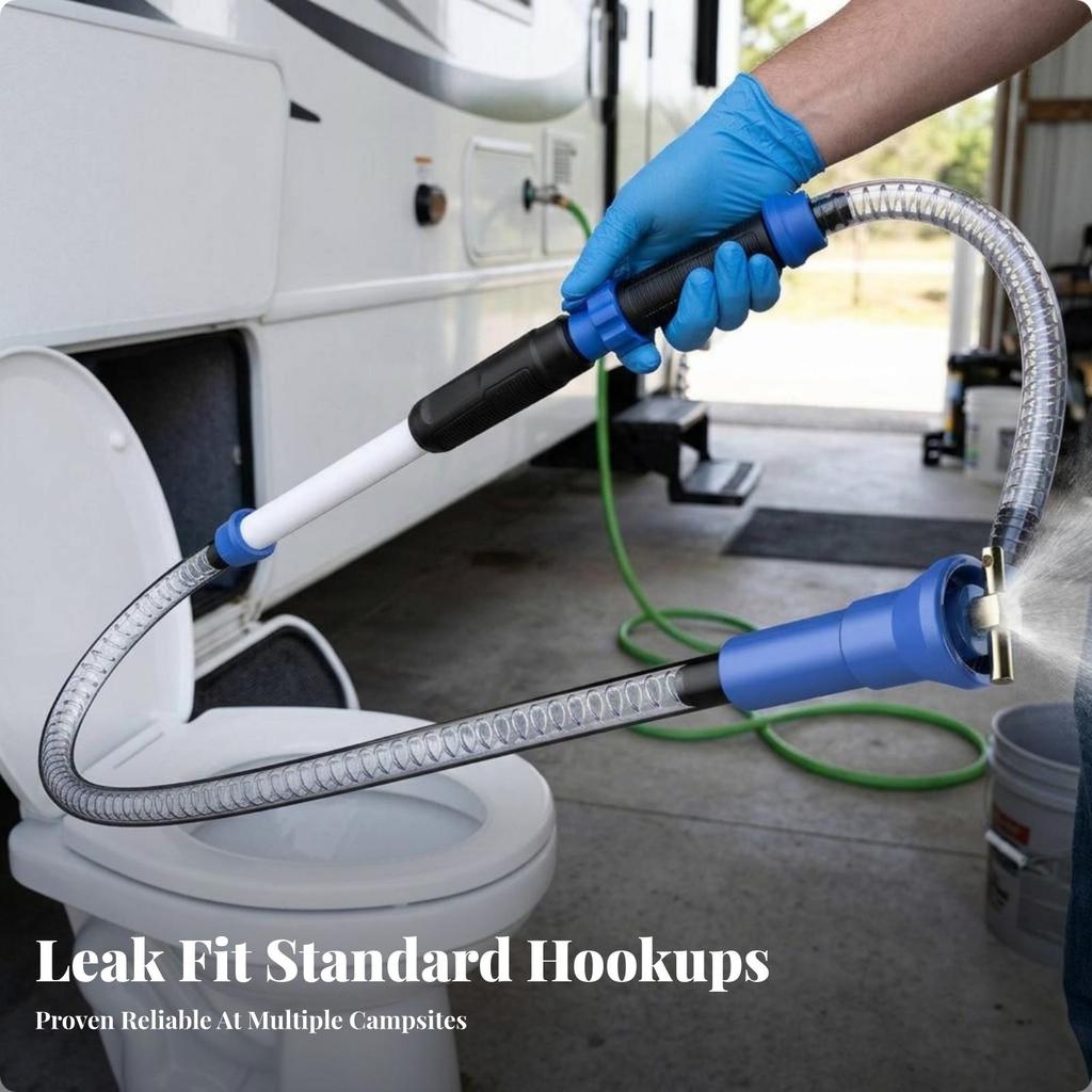Cleaning Tool Universal Fit RV Tank for Travel-Day Cleanup