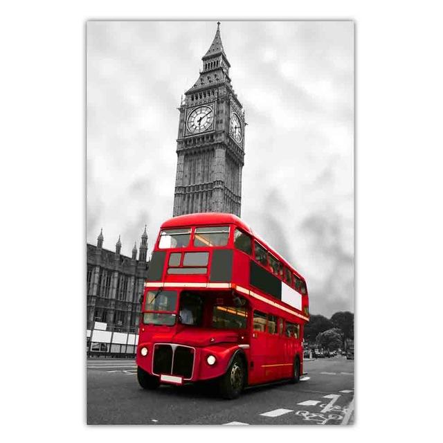 Nordic City Landscape Fashion Canvas Painting World Famous City Street View Poster Office Living Room Home Decoration Mural No Frame