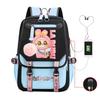 Cute LABUBU cartoon printed backpack for junior high school students with large capacity ins wind school bag