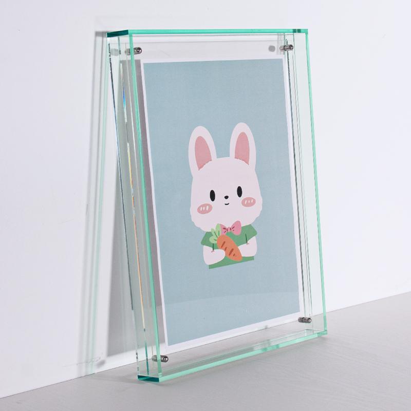 Color Acrylic Photo Frame Picture Frame and Acrylic Decorative Tray - Horizontal and Vertical Formats for Tabletop/Wall Display