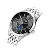 Poche 41Mm Men'S Moonphase Metal Watch Fm7603Gm-Bk