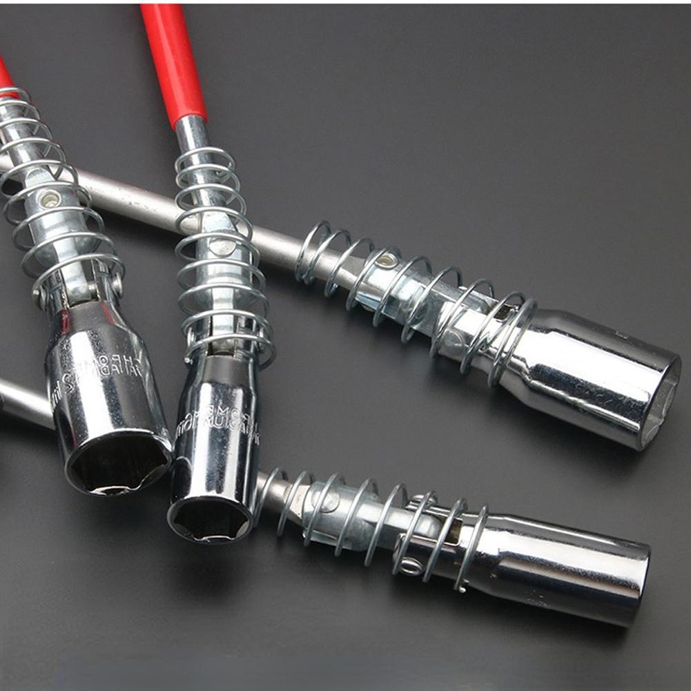 Car Universal T-Handle Spark Plug Wrench Kit 14mm/16mm/21mm Torsion Remover Installer Joint Spark Plug Socket Tool Car Accessory